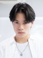 ハバナ 渋谷(HAVANA)&nbsp;アッシュブラックマッシュパーマ刈り上げツーブロック