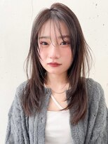 ヘアラウンジ ビーチ 青山 外苑前(hair lounge BEACH) ナチュラルストレートロングレイヤーシースルーうざバング