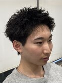 短髪パーマスパイキーパーマメンズショートパーマ原宿フェード