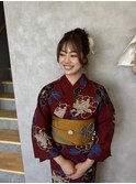 浴衣着付け/高めお団子/ロング