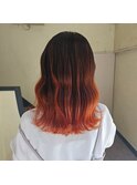 【吉祥寺】グラデーション ブリーチ オレンジカラー