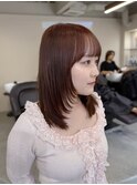 20代ミディアムレイヤー×ココアブラウン