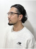 大人のツーブロック×ミディアムスタイル