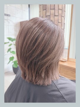 明るめカラーで白髪ぼかし◆ナチュラルウルフ