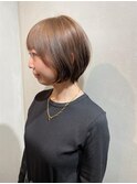 ショートボブ/グレージュカラー/Aujua/髪質改善