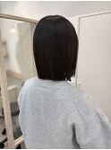 ぱつっとボブ/チョコレートブラウン