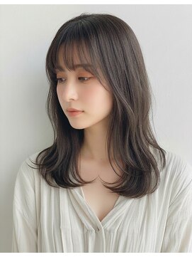 フロー(flow) 韓国風グレージュ◎ブリーチなし顔周りレイヤーくびれヘア