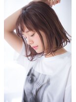 【aRietta/銀座】モーブカラー外ハネセミウェットボブ