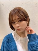 丸みが可愛い大人ボブ