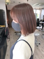 コース(CORS)&nbsp;【CORS 高崎】ピンクベージュxボブ　春カラー