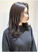 【FOLK】就活もOK透明感ブラック☆似合わせゆる巻きミディアム♪