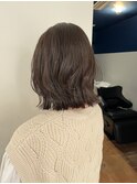 外ハネボブ グレージュ ベージュカラー