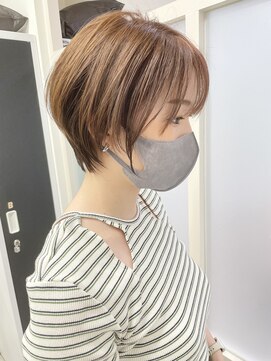 フレーム ヘア ルーム 天王寺駅前店(FRAME hair room) ハイトーンベージュナチュラル丸みショート