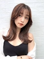 セレスト 十三店(CELESTE) 韓国風レイヤー×シースルーバング秋カラー
