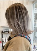 ダブルカラーイルミナカラーベージュカラーハイライトブリーチ