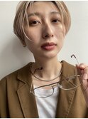 大人ブロンドカラー×ショート