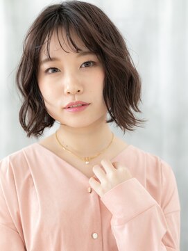 ドクターズ サロン ラブ(Dr's Salon LAB) 暖色カラーでシースルー前髪の柔らか大人ボブb古河20代30代40代