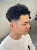 宿儺風 ツイストパーマ スパイキーかきあげヘア