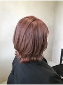 ダブルカラーピンクカラーレイヤーカット【上野】