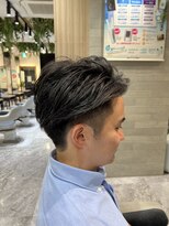 イメージア 町田店(IMAGE A) ツーブロアップバングメンズ黒髪ショート@30代40代50代60代