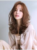 ☆ホワイトグレージュミニウルフデジタルパーマチェリーブラウン