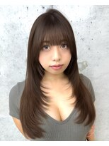 ビューブルー 亀戸錦糸町(VIEW BLUE) 美髪カールピンクブラウン韓国レイヤーロングセミディ顔周り前髪