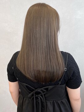 ミュラ(mulah) オリーブベージュ透明感カラー*重めローレイヤーカット/明大前