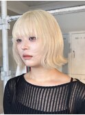 ブロンドボブ/ハイトーン/抜きっぱなし金髪