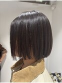 自然なストレートパーマ × タッセルボブ 「村田」
