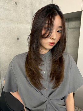 キーチェ 梅田中崎町(keych) レイヤーカット/透明感カラー/ミディアム/大阪梅田/中崎町