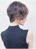 *大人ショートパーマショートニュアンスパーマゆるふわパーマ