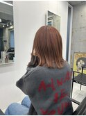 韓国顔まわりレイヤーカットグレージュオリーブベージュブラウン