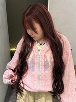 エス 大阪梅田店(es) ブリーチなしダブルカラー チェリーレッド