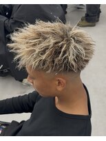 オメガ 渋谷(OMG)&nbsp;金メッシュ×ツイストパーマ