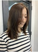ミディアムレイヤー×ベージュ