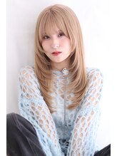 アルベロ(albero)&nbsp;ハッシュカット ミディアムレイヤー ハイトーン 20代30代40代