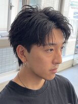 フィフス 大分(fifth)&nbsp;大分フェザーパーマメンズカットショートフェザーツーブロック