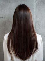 パッション 南中山店(PASSION)&nbsp;髪質改善カラーで作る透明感ブラウンのツヤ髪ロング