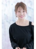 おくれ毛＆ねじりくるりんぱ＊抜け感ラブヘアアレンジ
