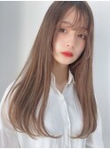ブリーチなし大人可愛い艶髪ミルクティーベージュ