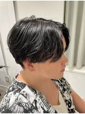 韓国ヘアーBTSおしゃれショートセンターパート