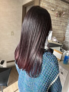 ヘアーリゾートガーデンバイトロント 船橋法典店(Hair Resort Garden by Toronto) ラベンダーグレージュ×グラデーションピンク