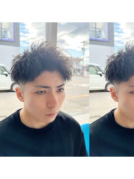 レジット メンズ ヘアサロン(LEGIT MEN's HAIR SALON) ソフトツイスト×アップバング×ソフトフェード