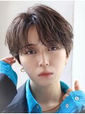 韓国ニュアンスパーマセンターパートシースルーマッシュ刈り上げ