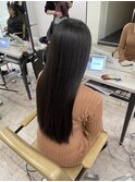 シアーカラー姫カットダークアッシュ美髪縮毛矯正ストレート所沢