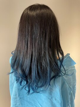 ビーストバイブランカ 刈谷三河安城(BEEst by BLANCA) 夏おすすめグラデーションカラー　裾カラー　ターコイズブルー