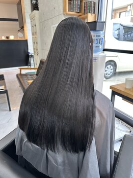 ラフィット 香椎(lafit) 縮毛カラーカットトリートメント　イメチェンコースダークグレー