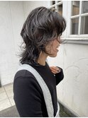ミディアムウルフパーマ