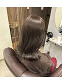 透明感ブラウン×くびれ巻き