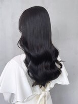 ロング顔周りレイヤー韓国ヘア美髪くびれヘア_ba389101